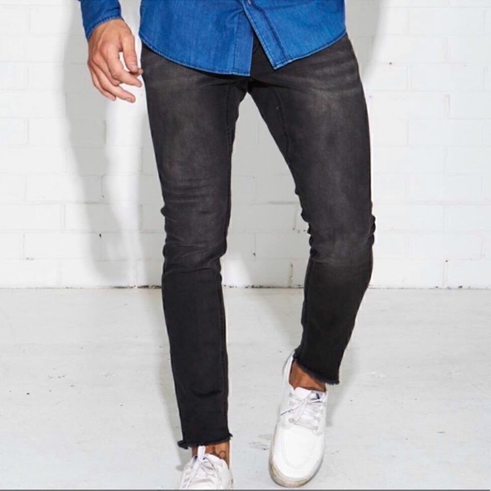 Max X One Teaspoon Mr Blues Black Oak Distressed Skinny Jeans 31